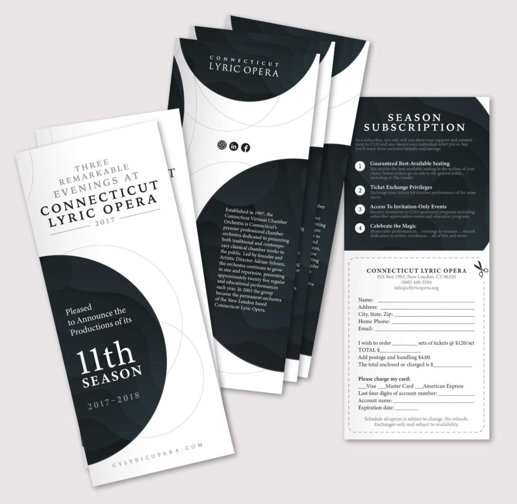 CT Lyric Opera brochure design outter