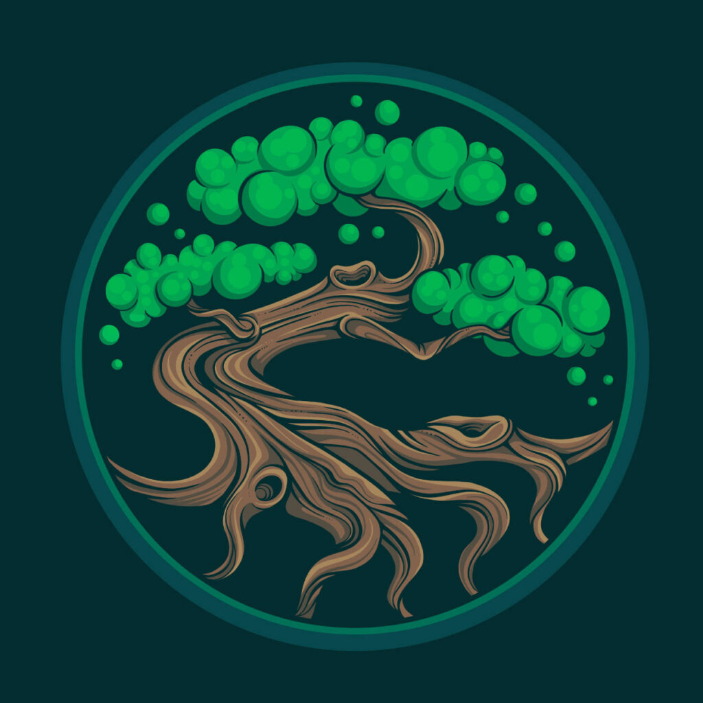 Korean tree illustration