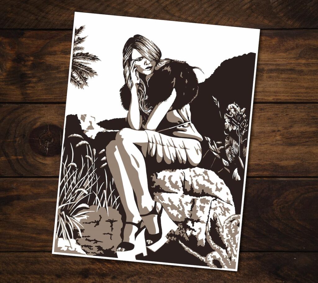 magazine model graphic illustration