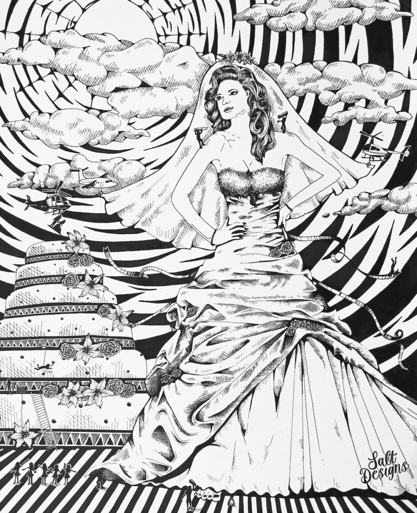 oversize bride illustration