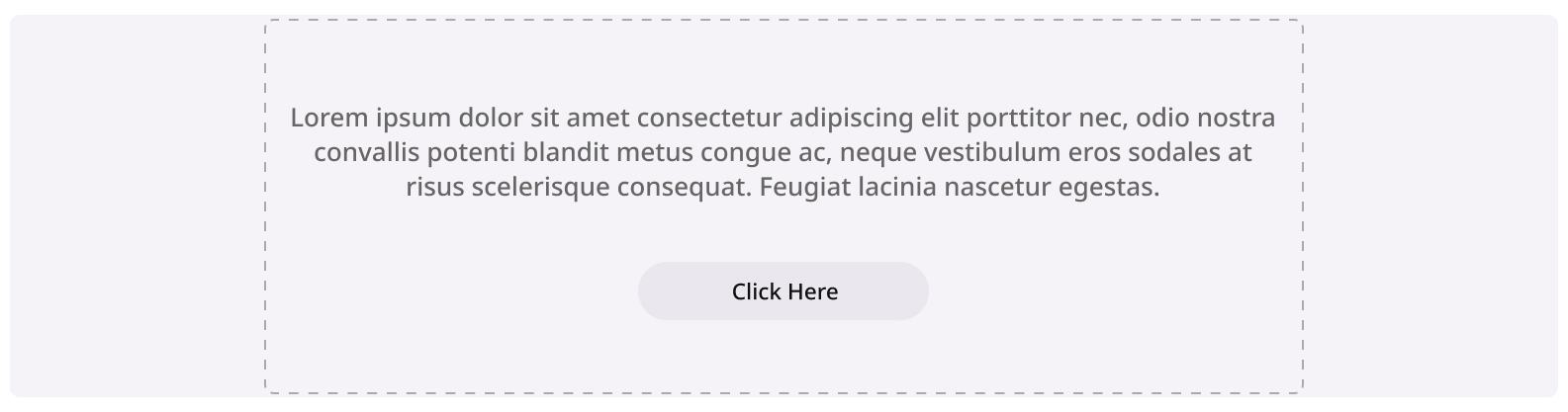 example of a column full of text being centered